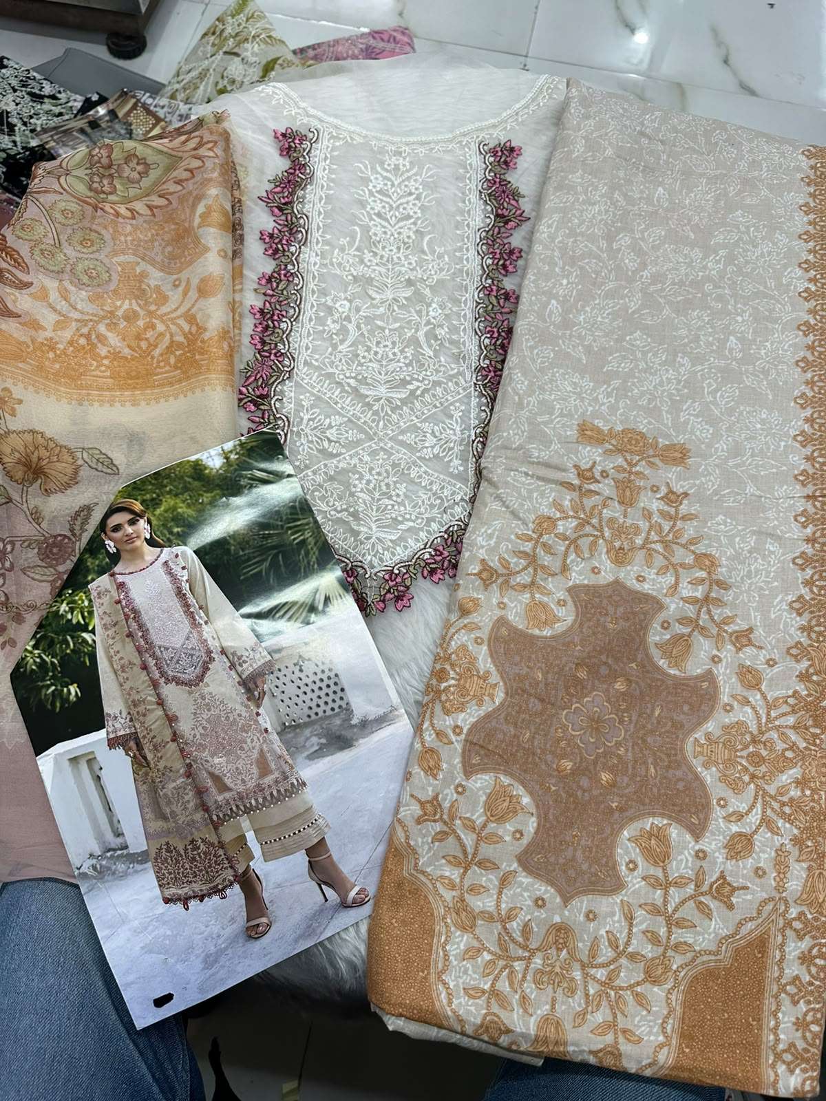 Falah Premium Cotton Collection Code - 50095 By Falah Designer Suit